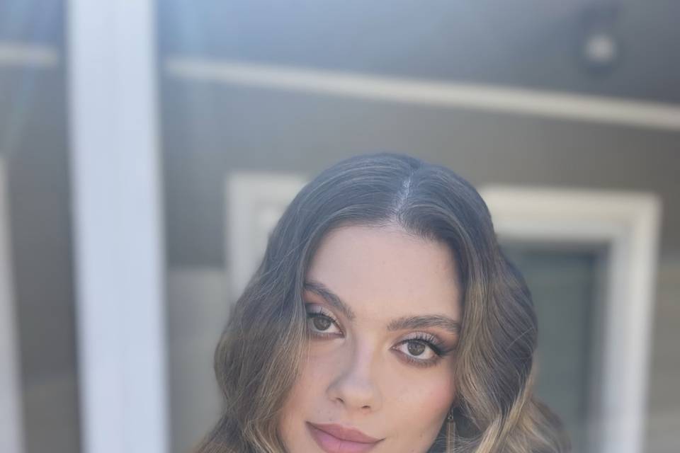 Bridal makeup and hair
