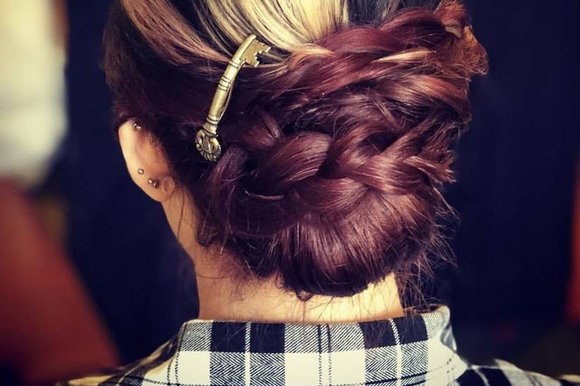 Victorian style bridal updo
