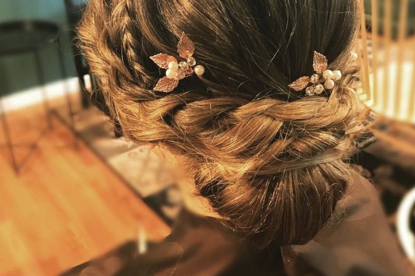 Boho bridal updo