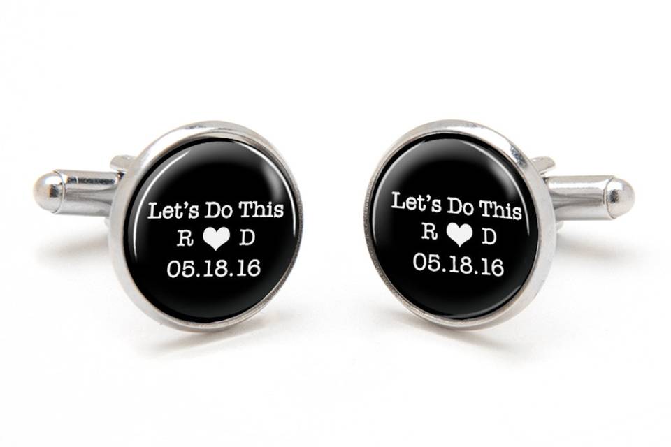 Groom Cufflinks with special message, 
