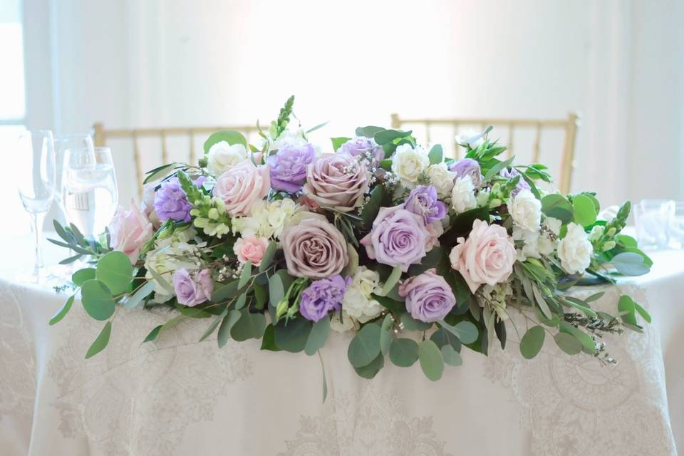 Pink and burgundy bouquet