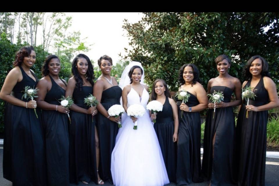 Bride and Bridesmaids