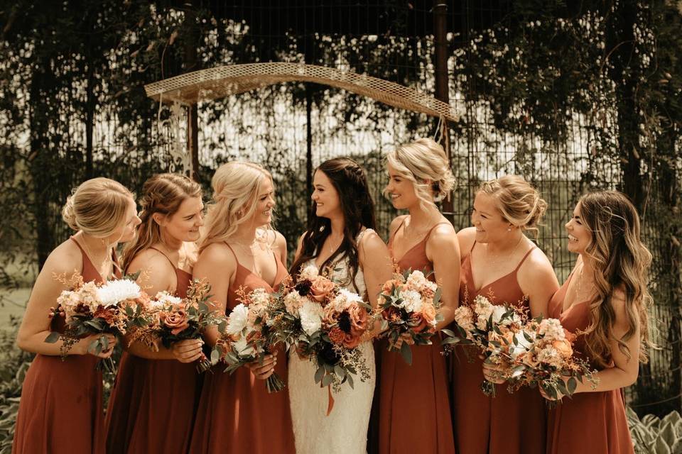 Rust Bridal Party