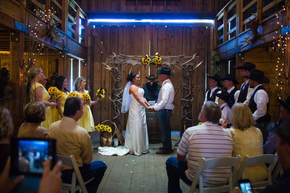 Indoor wedding ceremony