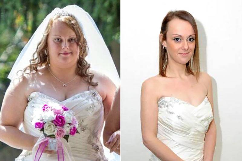 Bride before and after