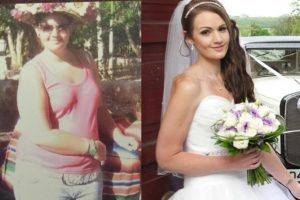 Bride before and after