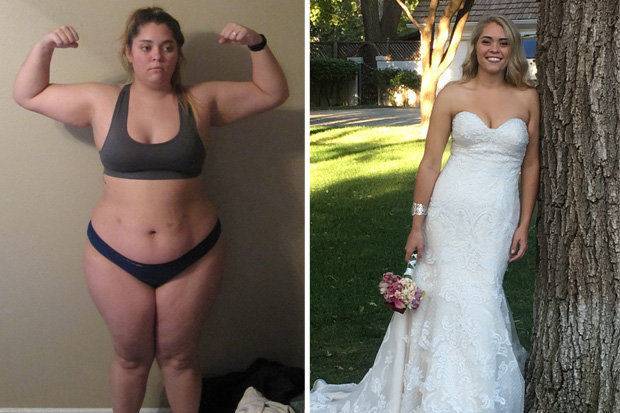 Bride before and after