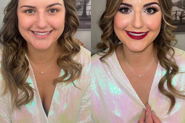 Glam and bright makeup