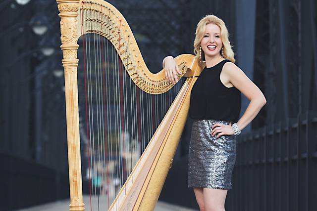 Harpist on the bridge