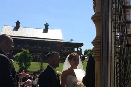 Outdoor wedding ceremony