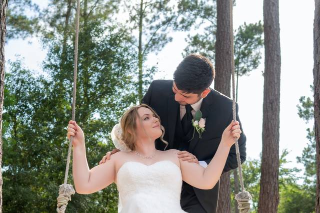 Couple on a swingset