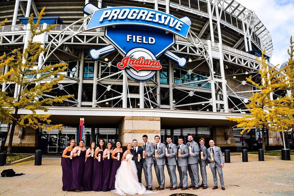 Cleveland baseball wedding