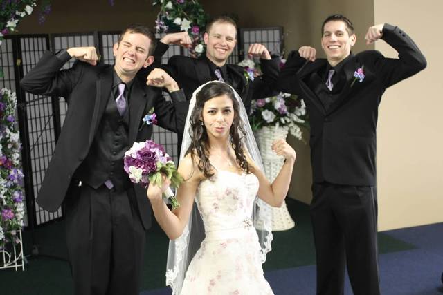 Bride and groomsmen