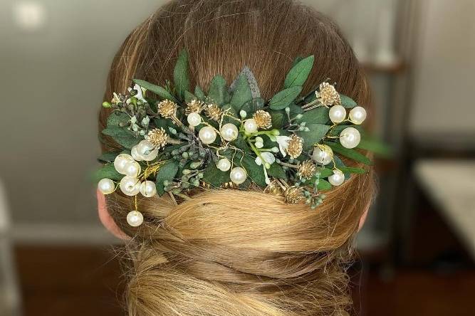 Forest inspired hair piece