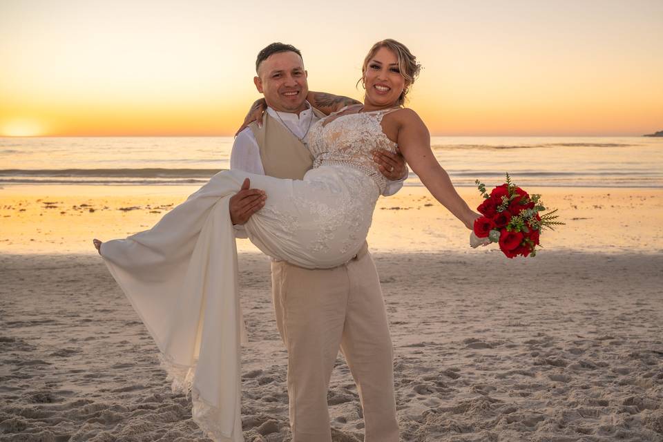 Carmel Beach wedding