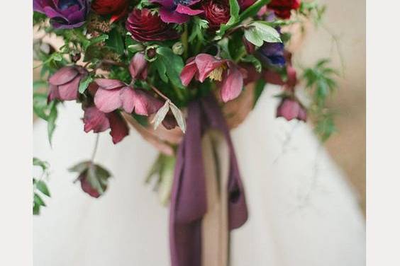 Red, pink and violet flowers