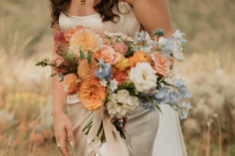 Summer bridal bouquet