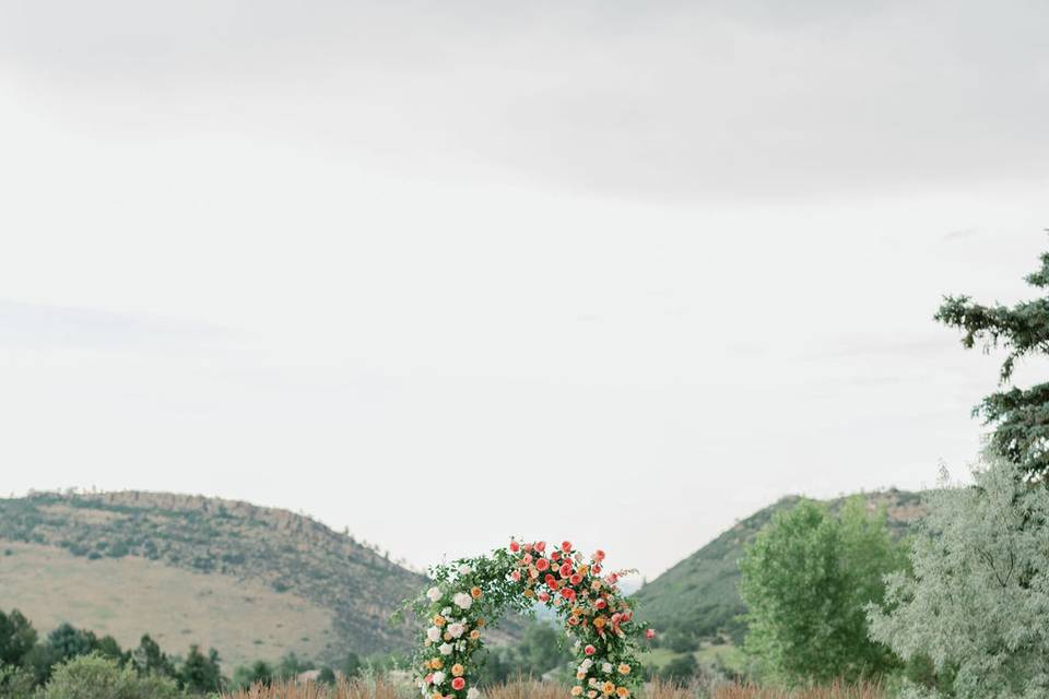 Early summer garden arch