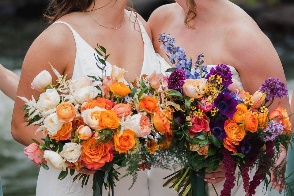 Complimenting bridal bouquets