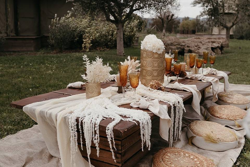 Welcome dinner table setting