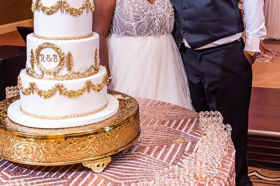 Lovely Couple by the Cake