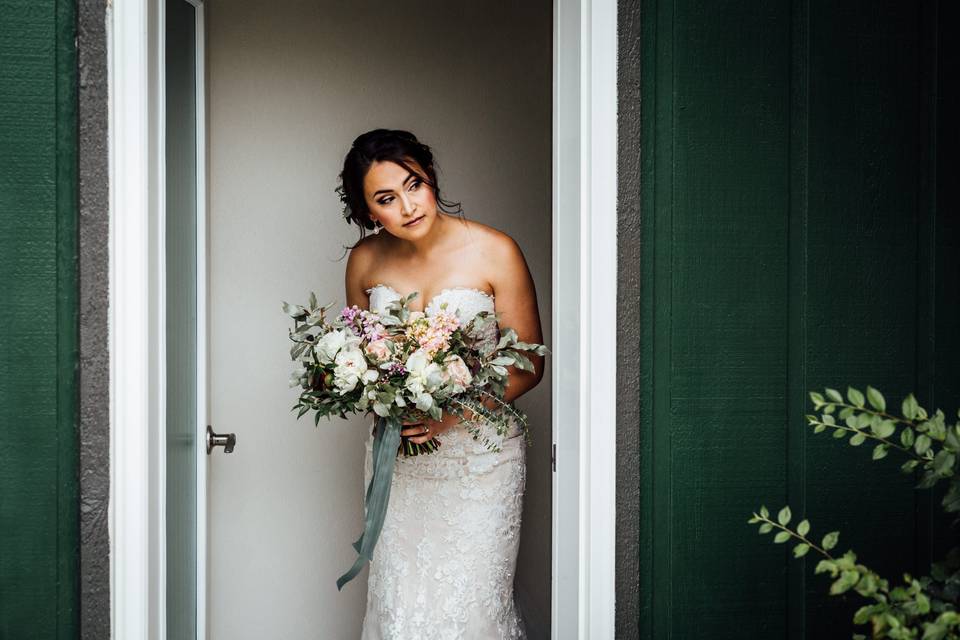 Bride Peeking