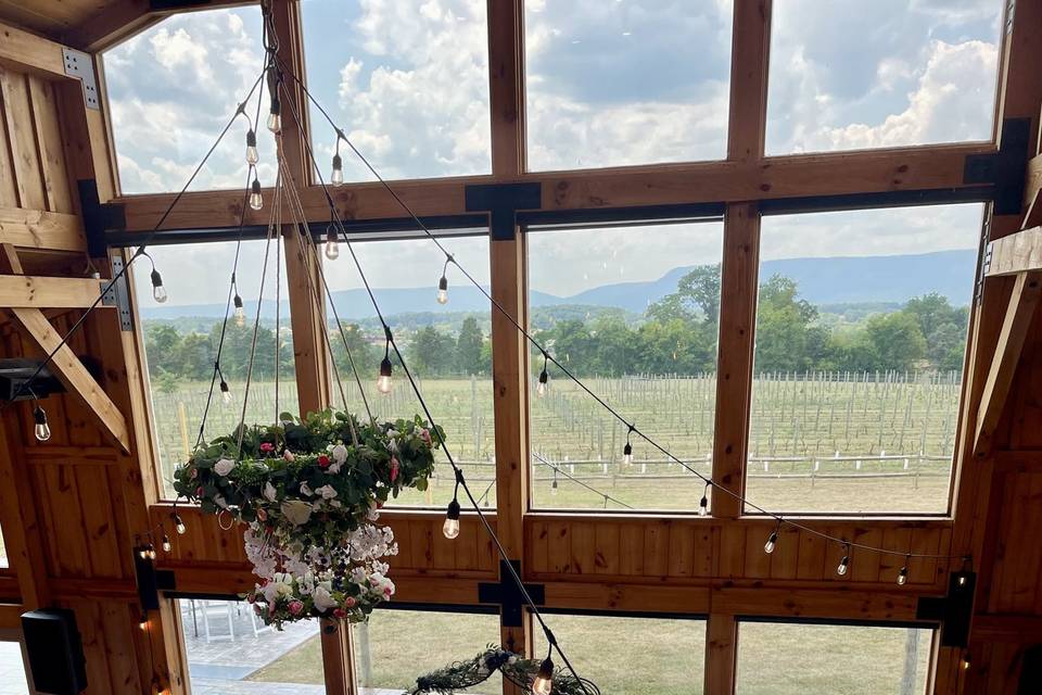 Chandelier and arch