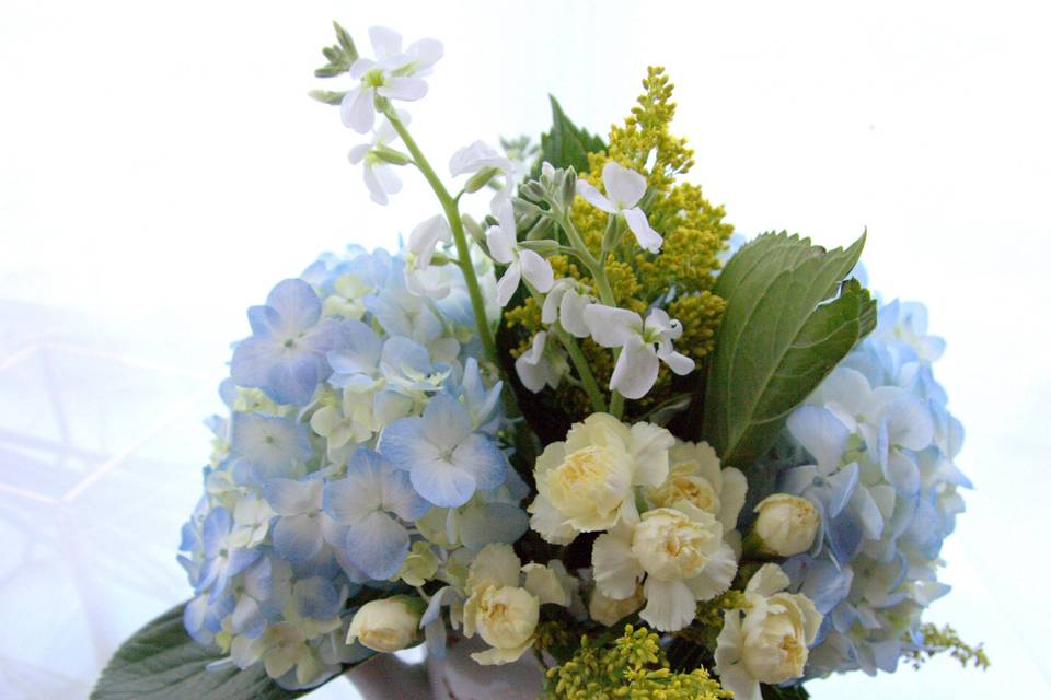 Bride and her bouquet