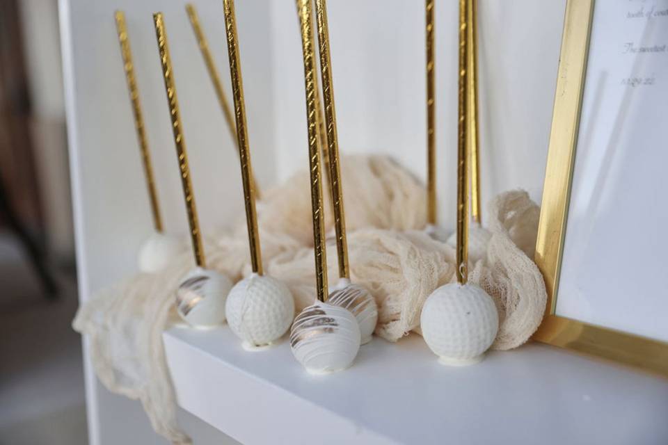 Golf Ball and Modern Gold Pops