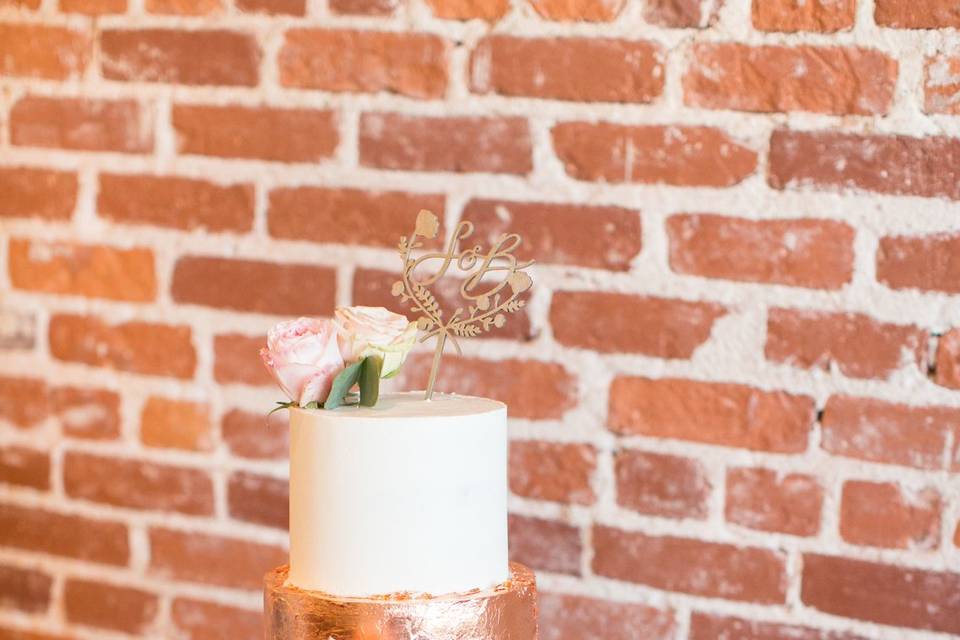 Rose gold cake