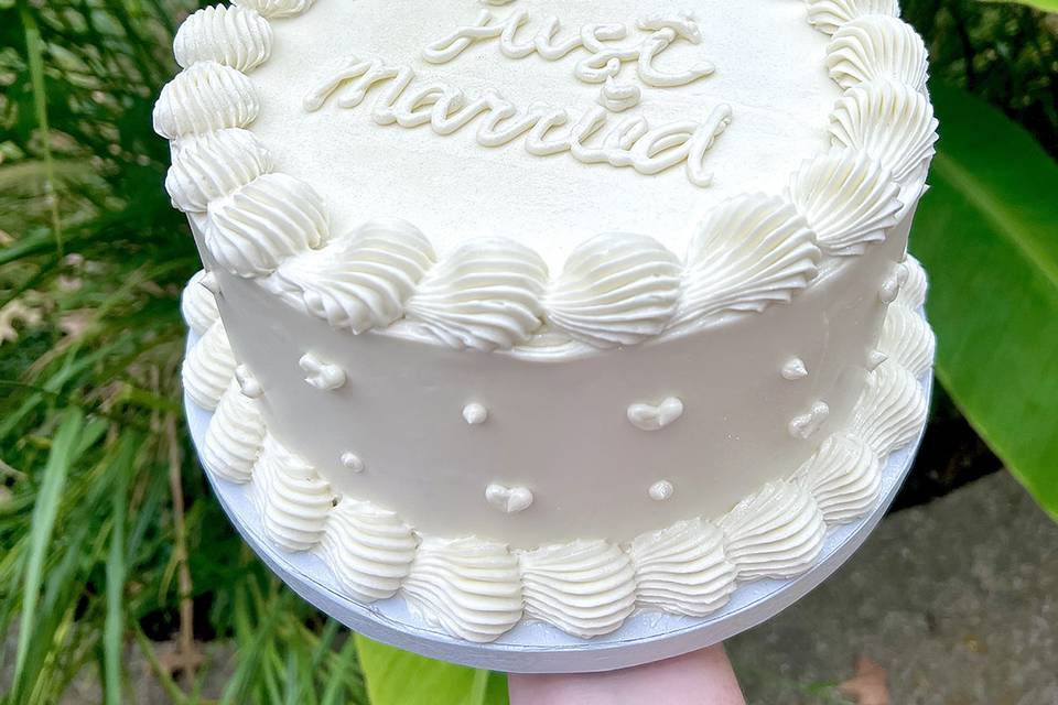Cutting Cake - Just Married