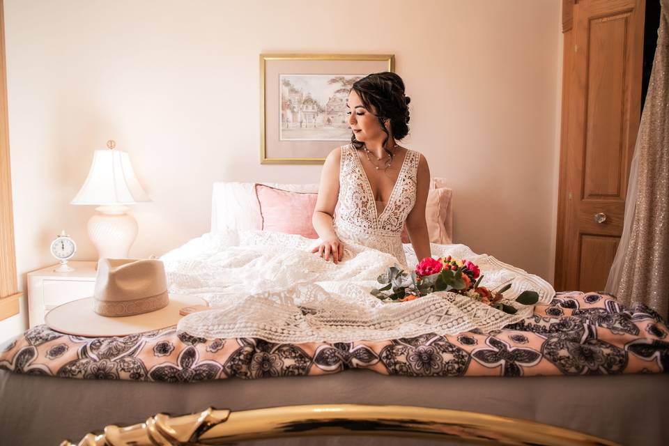 Bridal suite bedroom