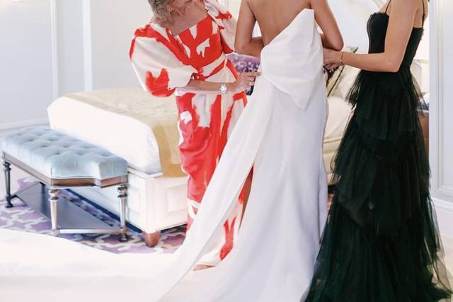 Bride, mother, and sister