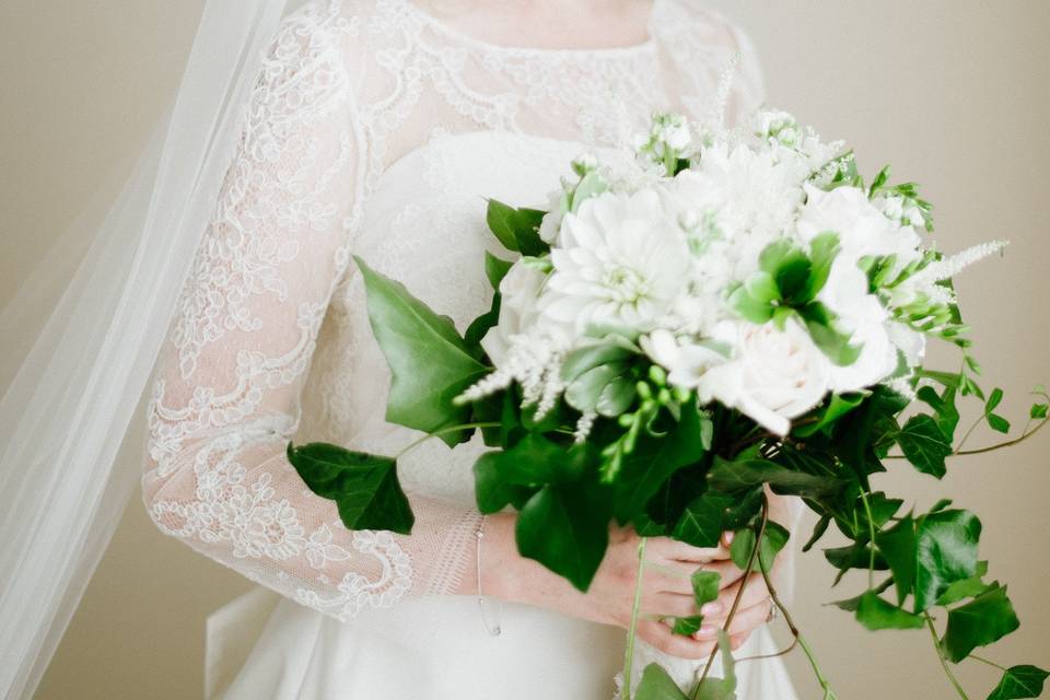 Updo with veil