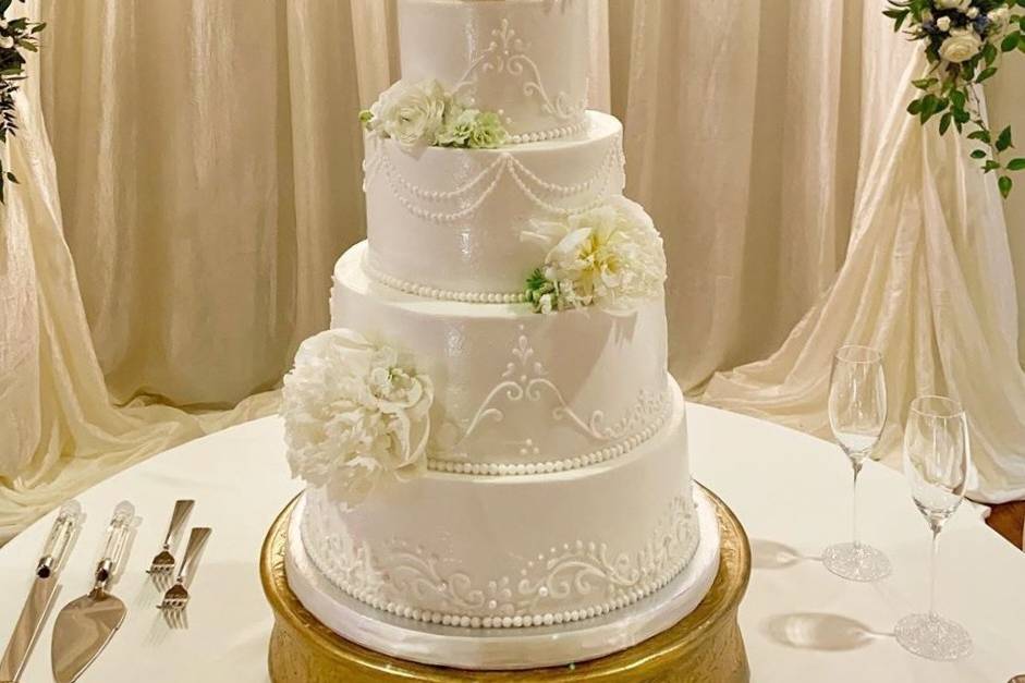 White elegant cake