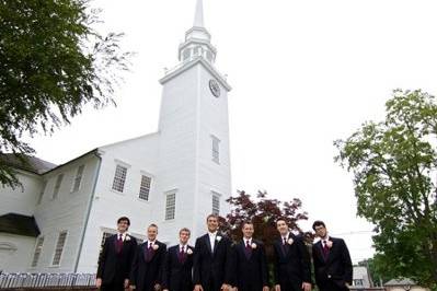 The groom with his groomsmen