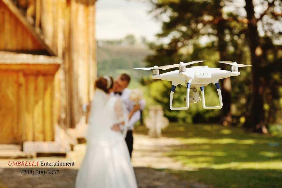 Aerial footage for wedding