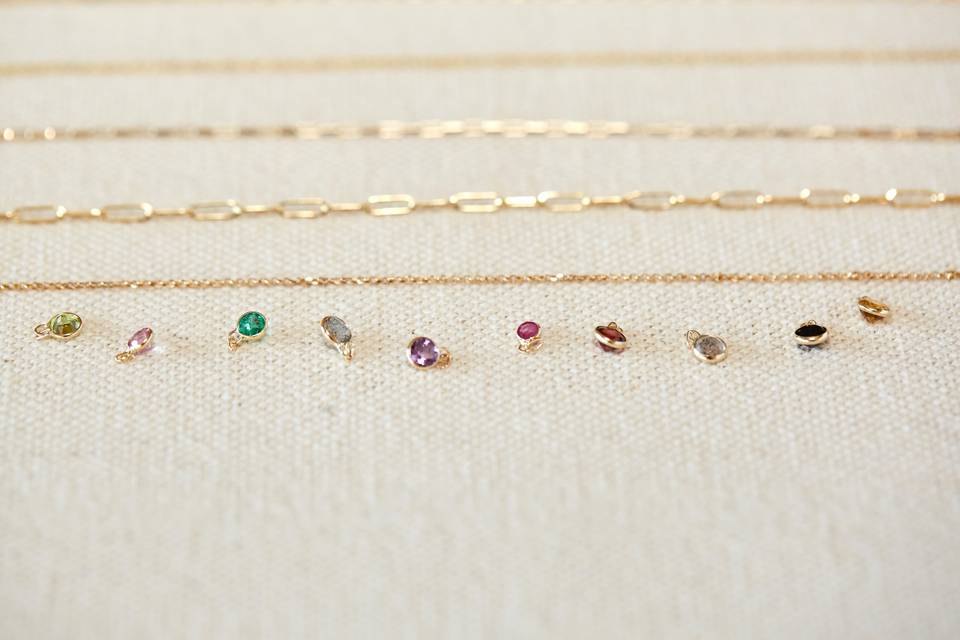 14k chains and charms