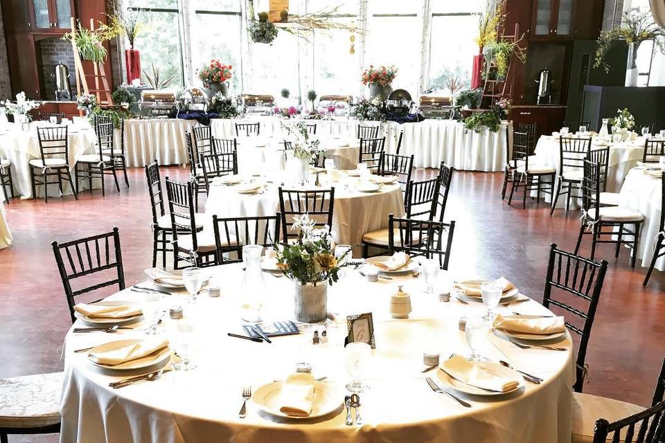 Set up for the reception
