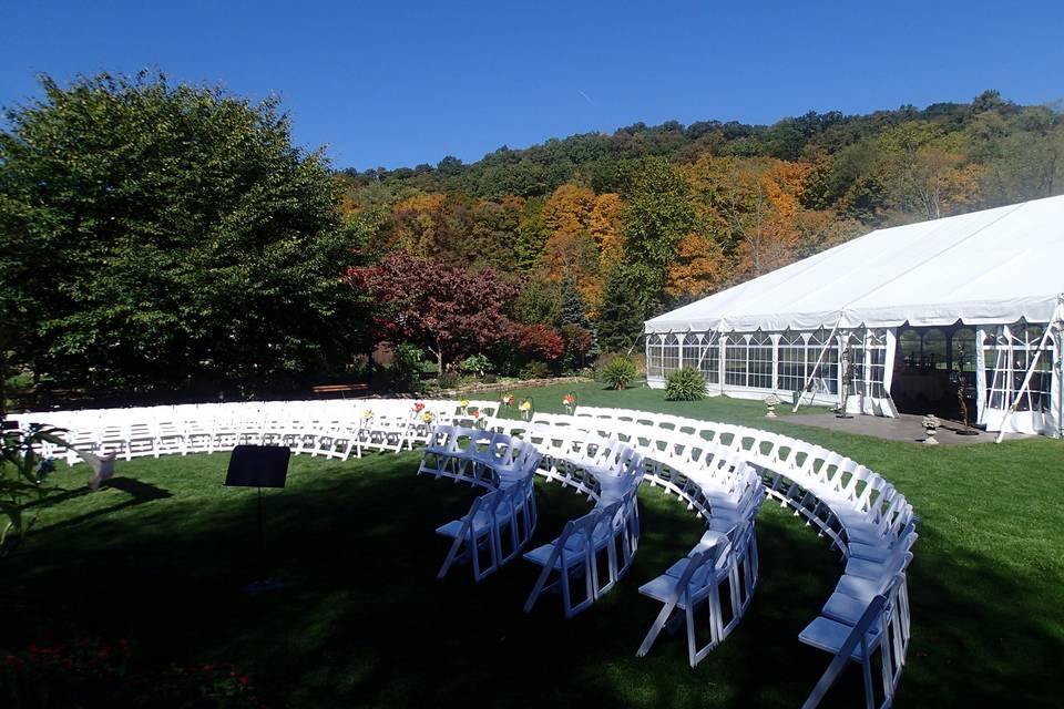 Wedding ceremony setting