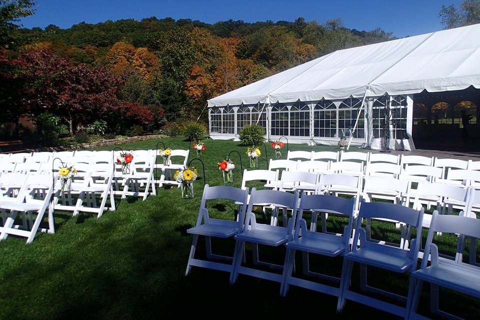 Wedding ceremony setting