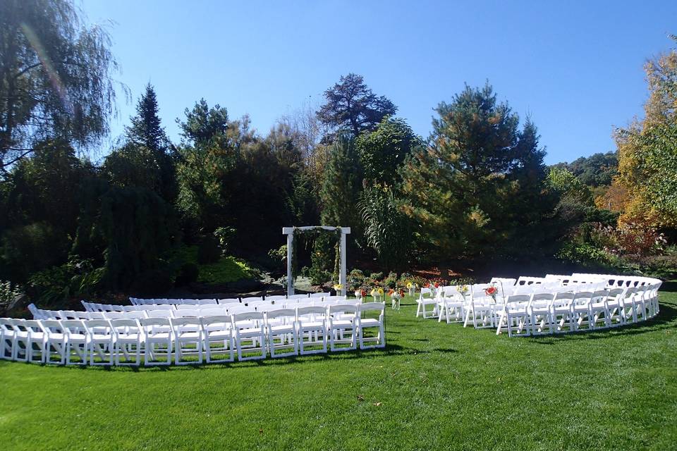 Wedding ceremony setting