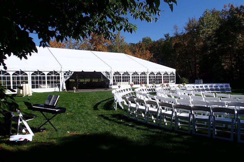 Wedding ceremony setting