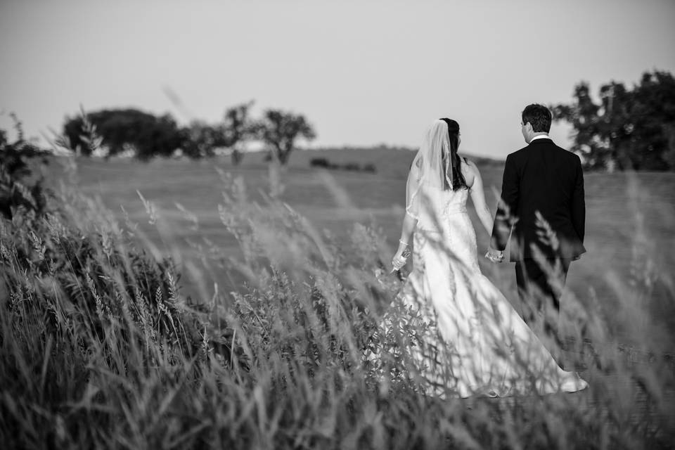 Newlyweds in the field