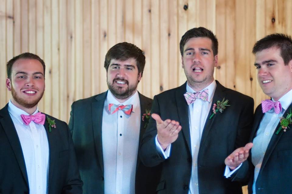 Groom and his groomsmen