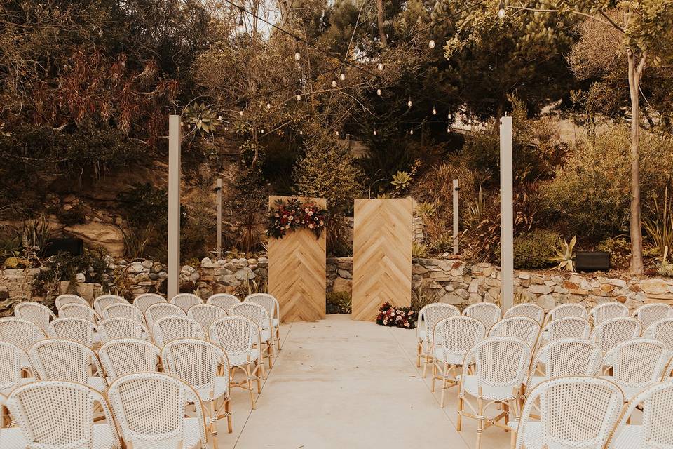 Ceremony setup