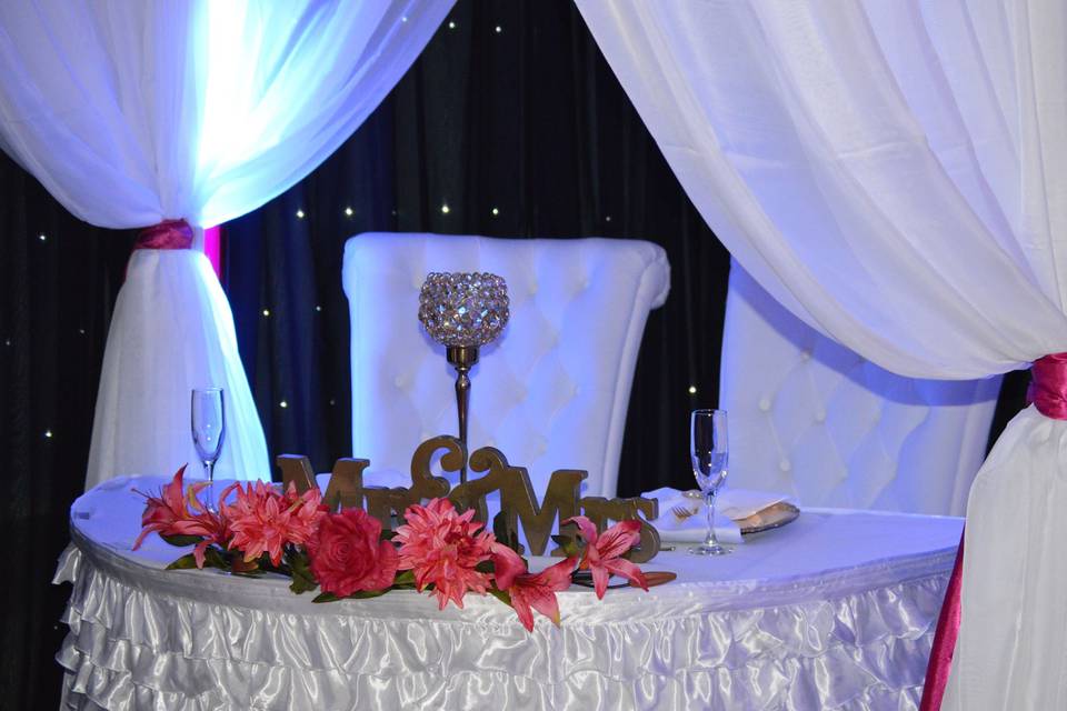 Sweet heart table