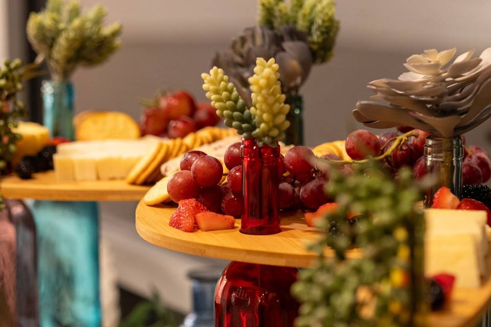 Elegant cheese and fruit