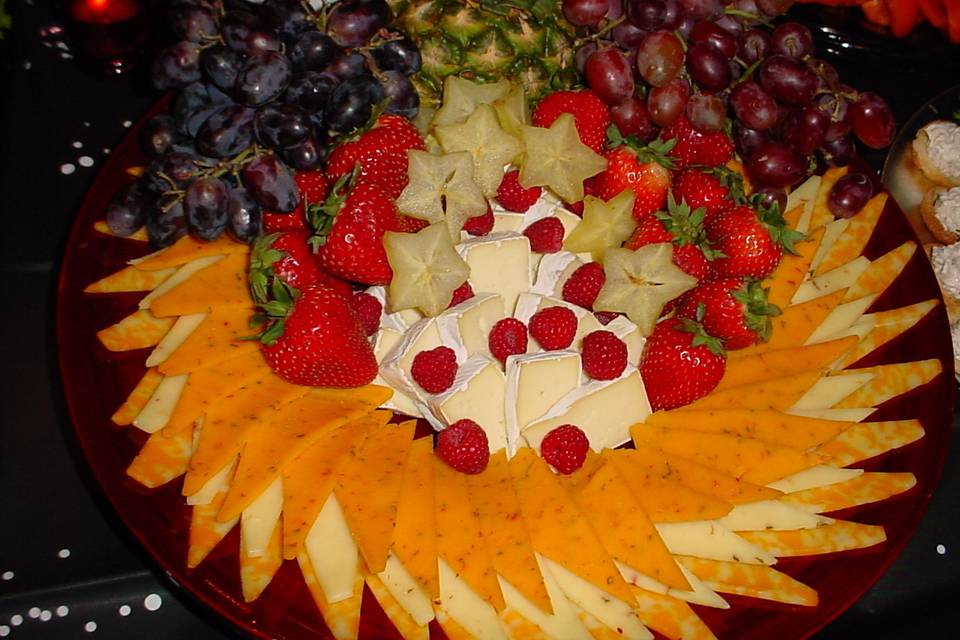 Fruit and cheese platter