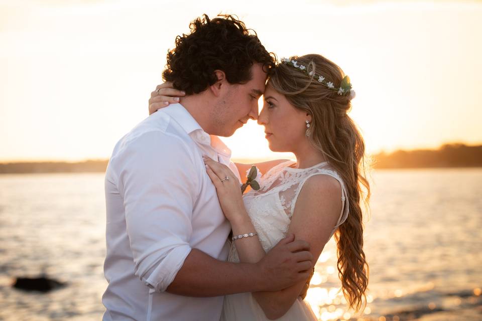 Beach elopement